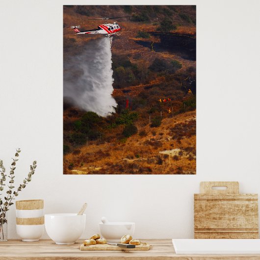 Brandblushelikopter Poster (Keuken)