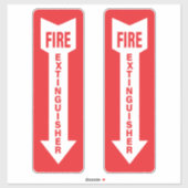 Brandblussenbordpakket van 2 sticker (Vel)