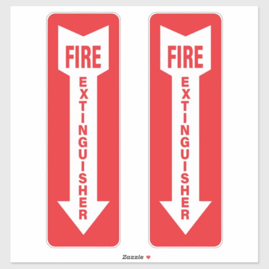 Brandblussenbordpakket van 2 sticker (Vel)