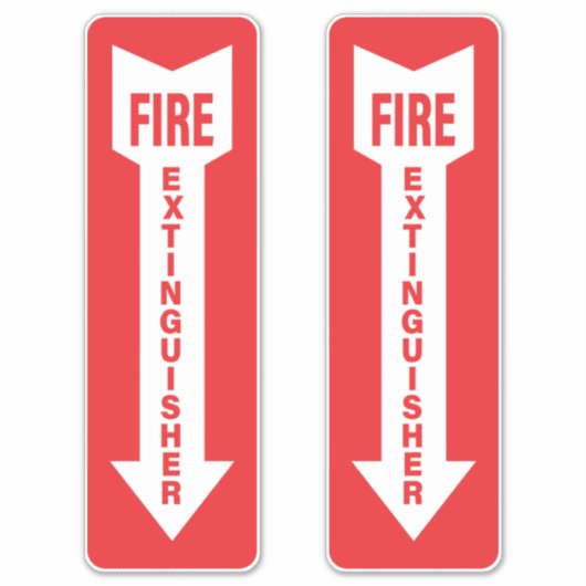 Brandblussenbordpakket van 2 sticker (Voorkant)