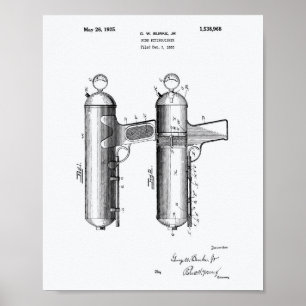 Brandblusser 1925 - Patentartikel - Witboek Poster