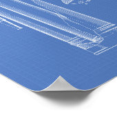 Brandblusser 1927 Patent Art - Blauwdruk Poster (Hoek)