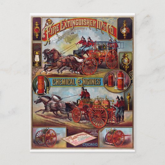  brandblusser Adverteren Briefkaart (Voorkant)