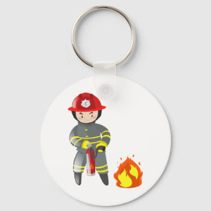 Brandblusser brandweerman sleutelhanger