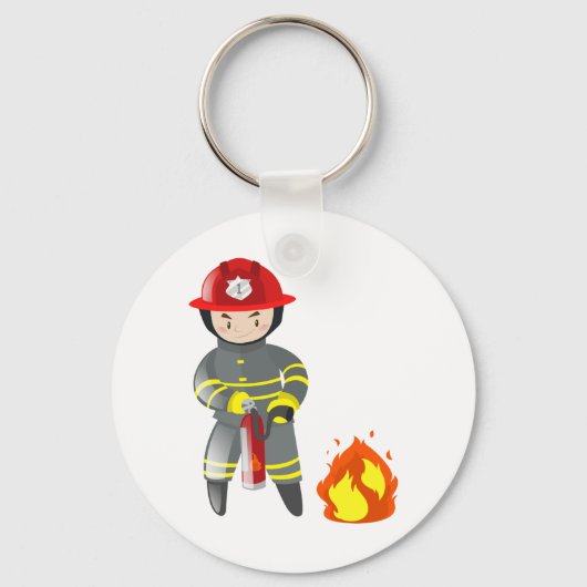 Brandblusser brandweerman sleutelhanger (Voorkant)