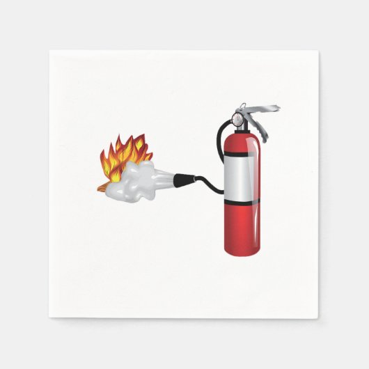 Brandblusser die brandpapieren servetten uitbrengt (Voorkant)