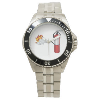 Brandblusser die Brandwacht uitzetten Horloge