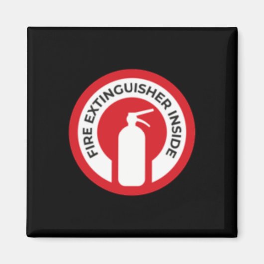 Brandblusser in de Sticker Magneet (Voorkant)