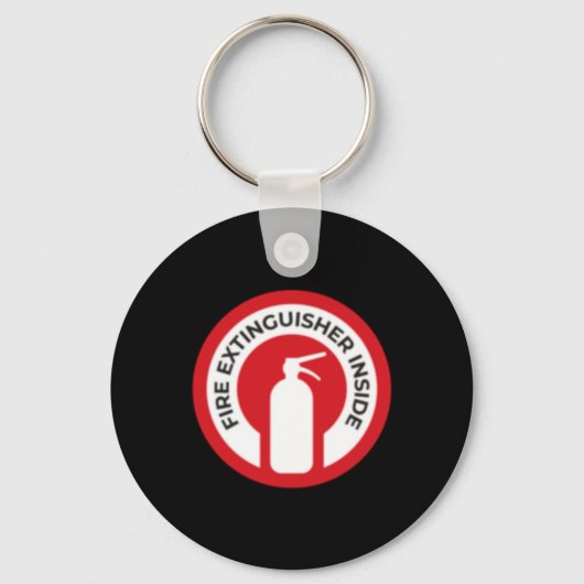 Brandblusser in de Sticker Sleutelhanger (Voorkant)
