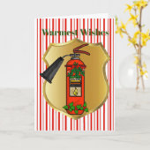 Brandblusser kerstkaart kaart (Gele Bloem)