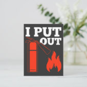 Brandblusser vuurman Funny Firefighter Quote Briefkaart (Staand voorkant)