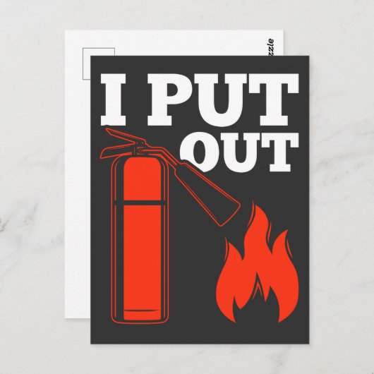 Brandblusser vuurman Funny Firefighter Quote Briefkaart (Voorkant / Achterkant)