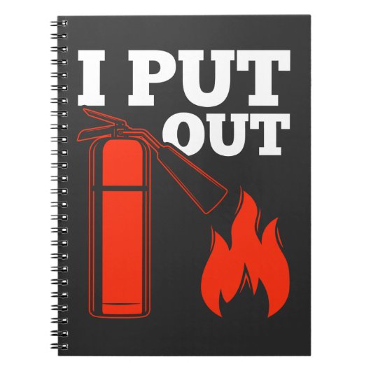 Brandblusser Vuurman Funny Firefighter Quote Notitieboek (Voorkant)