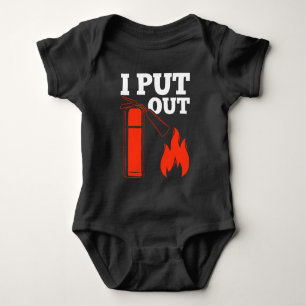 Brandblusser vuurman Funny Firefighter Quote Romper