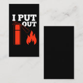 Brandblusser vuurman Funny Firefighter Quote Visitekaartje (Voorkant / Achterkant)