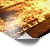 Brandblussers blussen een gesimuleerde batterijvez foto afdruk (Hoek)