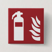brandblusserveiligheidsbord vierkante button 5,1 cm (Voorkant)