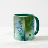 Brandboom & Sneeuwvlokken & Jouw naam Mok (Voorkant rechts)