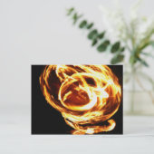 Branddanser in luau briefkaart (Staand voorkant)