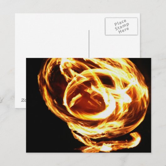 Branddanser in luau briefkaart (Voorkant / Achterkant)