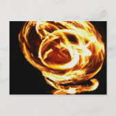 Branddanser in luau briefkaart (Voorkant)