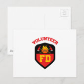 BRANDDEPT VOLUNTEER BRIEFKAART (Voorkant / Achterkant)