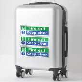 Branddeur gesloten houden sticker (Koffer)