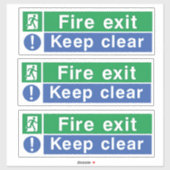 Branddeur gesloten houden sticker (Vel)