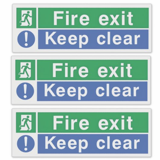 Branddeur gesloten houden sticker (Voorkant)