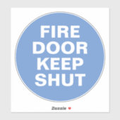 Branddeurteken - Blauw en witteken Sticker (Vel)