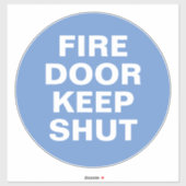 Branddeurteken - Blauw en witteken Sticker (Vel)