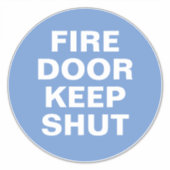 Branddeurteken - Blauw en witteken Sticker (Voorkant)