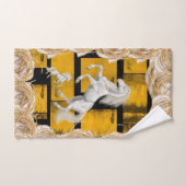 Brande gele zwarte handdoekjes, witte paarden bad handdoek (Handdoek)