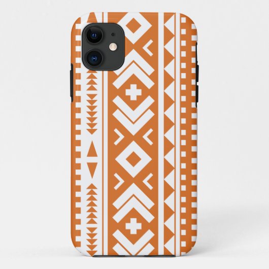 Brande Oranje Aztec Print Phone Case (Achterkant)