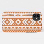 Brande Oranje Aztec Print Phone Case (Achterkant (horizontaal))