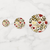 Brande oranje botanische florale illustratie confetti (Achterkanten)