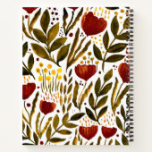 Brande oranje botanische florale illustratie notitieboek (Achterkant)