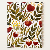 Brande oranje botanische florale illustratie planner (Achterkant)