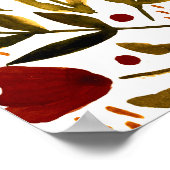 Brande oranje botanische florale illustratie poster (Hoek)