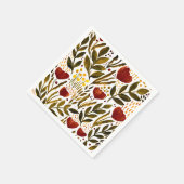 Brande oranje botanische florale illustratie servet (Hoek)