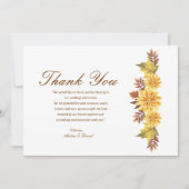 Brande Oranje bruiloft Dank je Bedankkaart (Voorkant)