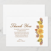 Brande Oranje bruiloft Dank je Bedankkaart (Voorkant / Achterkant)