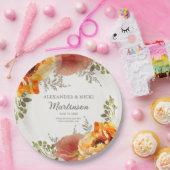 Brande Oranje bruinbruidbruinbruinbruinbruine brui Papieren Bordje (Feest)