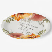 Brande Oranje bruinbruidbruinbruinbruinbruine brui Papieren Bordje (Gekanteld)