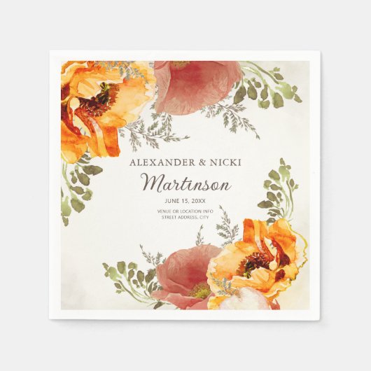 Brande Oranje bruinbruidbruinbruinbruinbruine brui Servet (Voorkant)