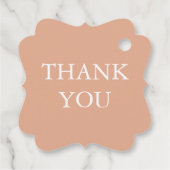 Brande Oranje Floral Wedding Bedankjes Labels (Achterkant)