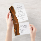 Brande Oranje goudbonnen All In One Uitnodiging (Afscheurbaar)