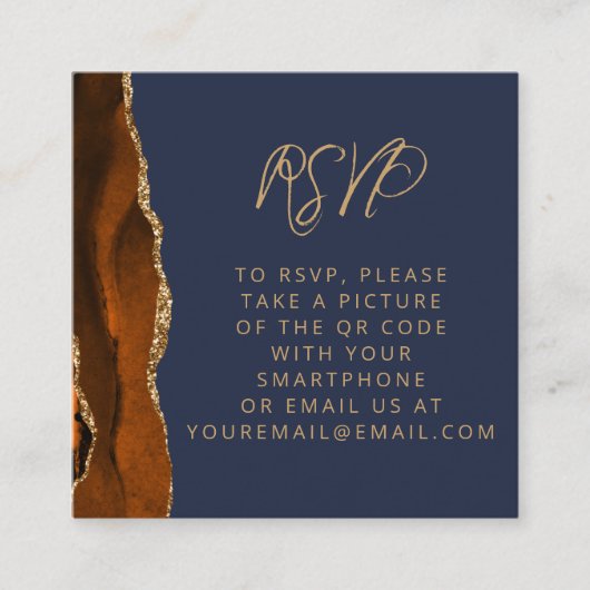 Brande Oranje goudmakerij RSVP-code Informatiekaartje (Voorkant)