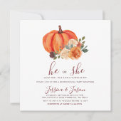 Brande Oranje pompoen Genderfeest Kaart (Voorkant)