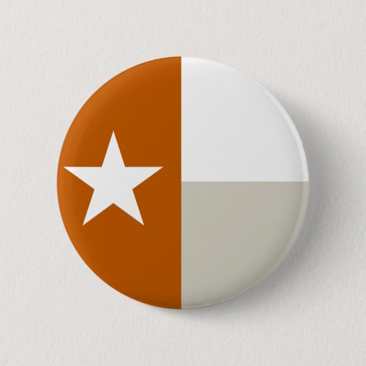 Brande Sinaasappel Texas Flag Button (Voorkant)